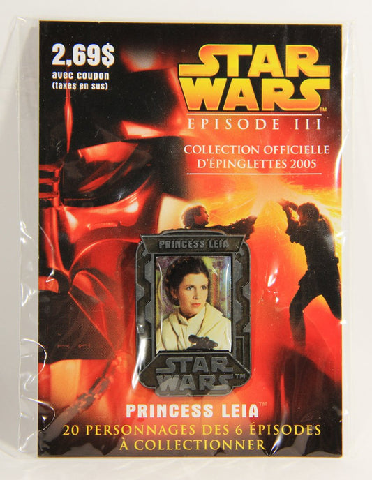 Star Wars Princess Leia 2005 Canadian French Lapel Pin Revenge Of The Sith New Sealed L008953