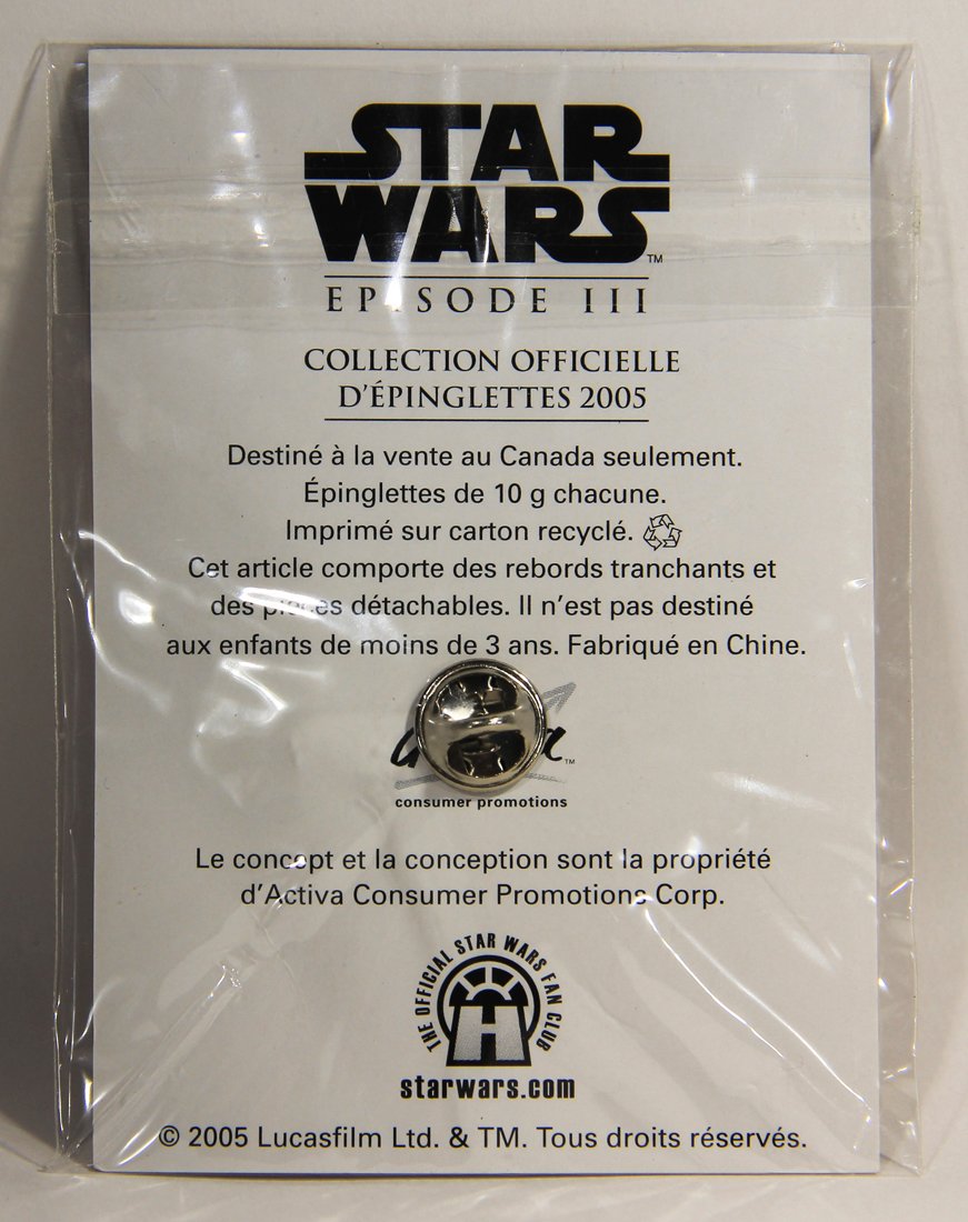 Star Wars Princess Leia 2005 Canadian French Lapel Pin Revenge Of The Sith New Sealed L008953