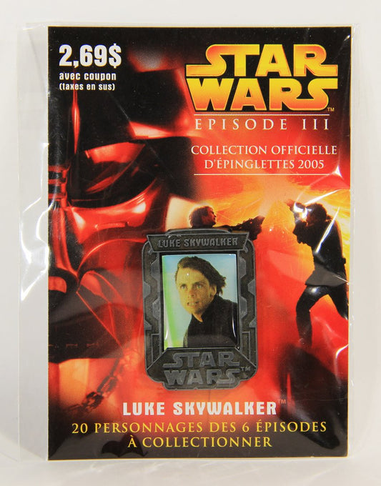 Star Wars Luke Skywalker Jedi 2005 Canadian French Lapel Pin Revenge Of The Sith New Sealed L008955