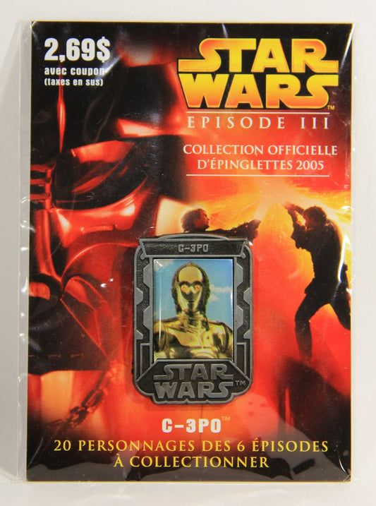 Star Wars C-3PO 2005 Canadian French Lapel Pin Revenge Of The Sith New Sealed L008957