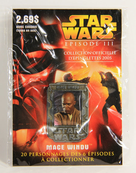 Star Wars Mace Windu 2005 Canadian French Lapel Pin Revenge Of The Sith New Sealed L008960