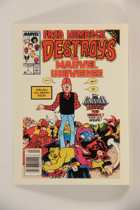 Marvel Superheroes First Issue Covers 1991 Trading Card #60 Fred Hembeck Destroys Marvel ENG L009105