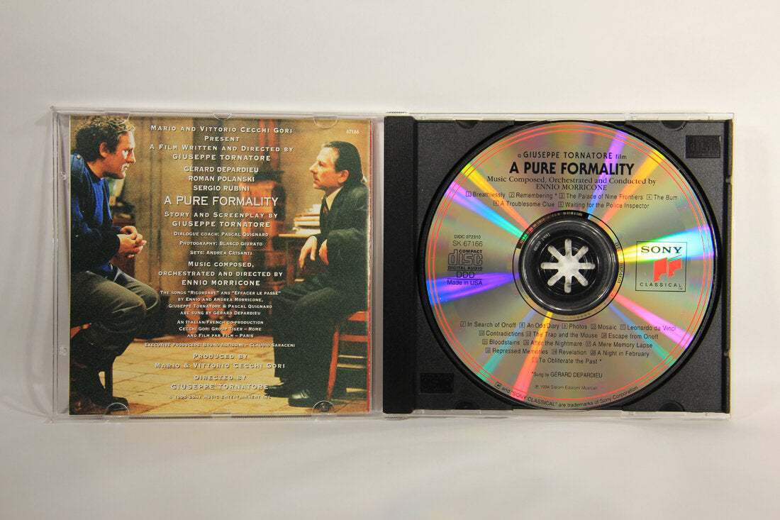 A Pure Formality Soundtrack 1994 OST Ennio Moricone USA L009277