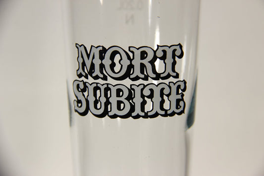 Mort Subite ( Sudden Death ) Beer Pilsner Glass Belgium L009468