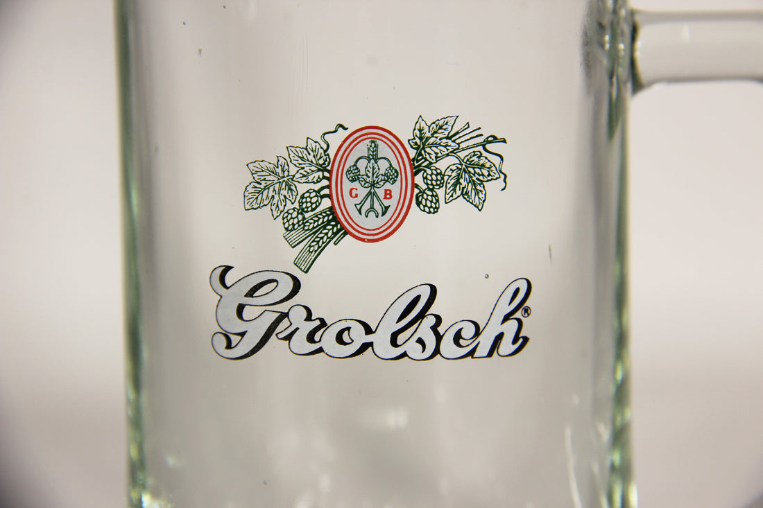 Grolsch Beer Mug Netherlands Clear Glass With Nice Logo L009557