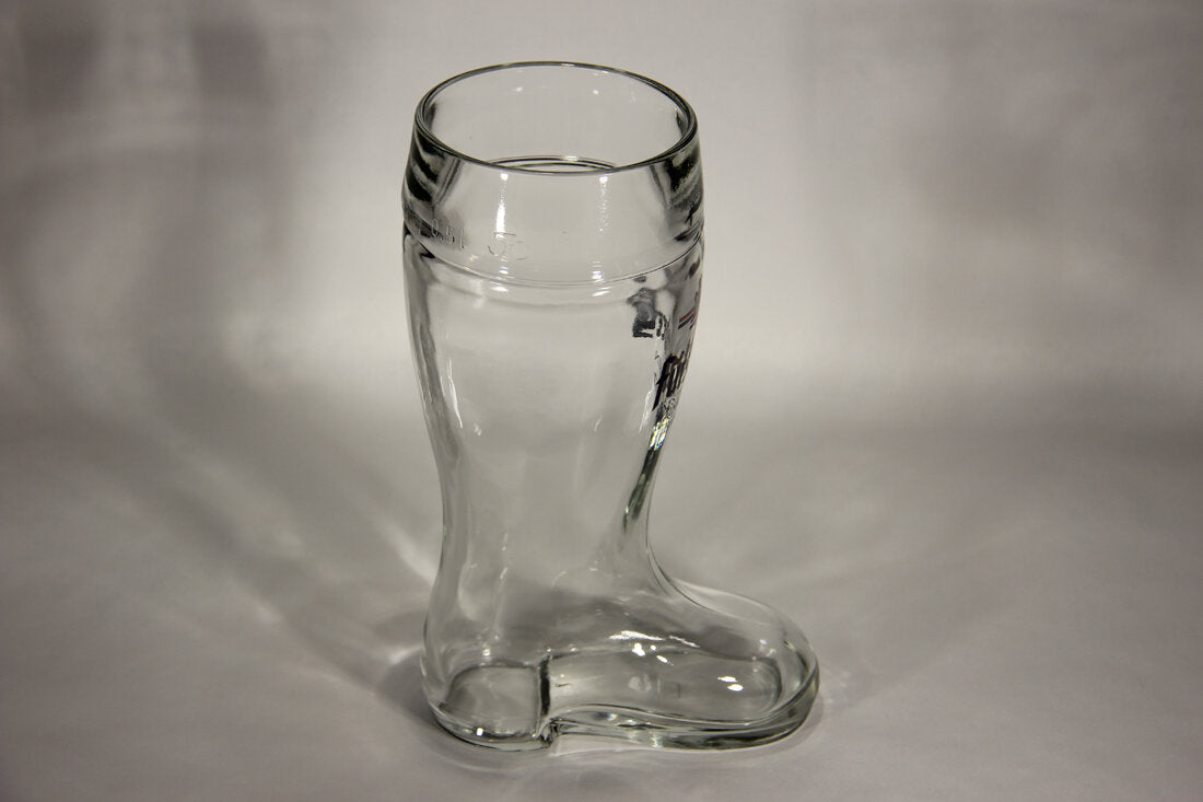 Furstenberg Clear Boot Shaped Beer Glass Germany L009565