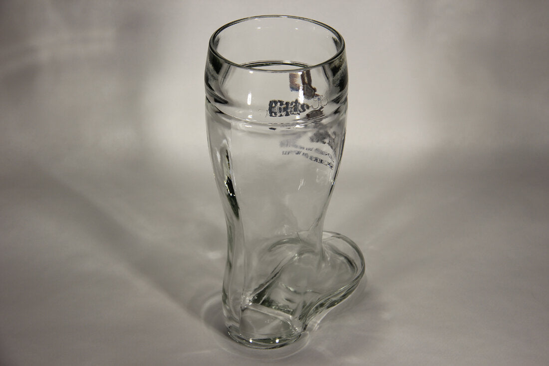 Furstenberg Clear Boot Shaped Beer Glass Germany L009565