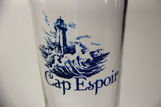 Cap Espoir Cape Hope Beer Glass Canada Quebec Lighthouse And Tempest Logo L009574