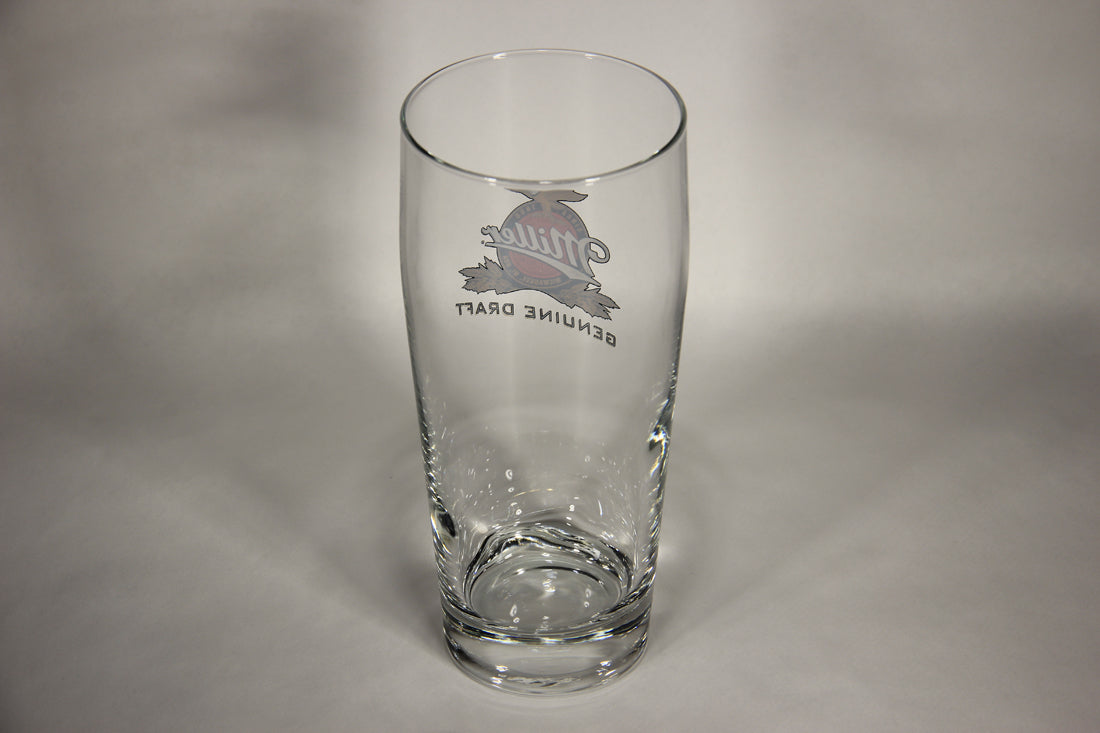 Miller Genuine Draft Beer Willi Becher Glass Canadian FR-ENG Box L009583