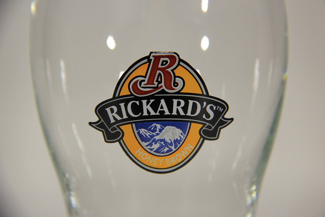 Rickard's Honey Brown Beer Pint Glass French Box Canada L009600