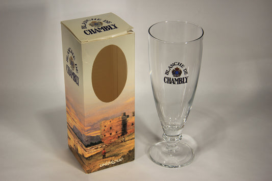 Blanche De Chambly Unibroue Beer Glass Boxed Canada Quebec French L009605