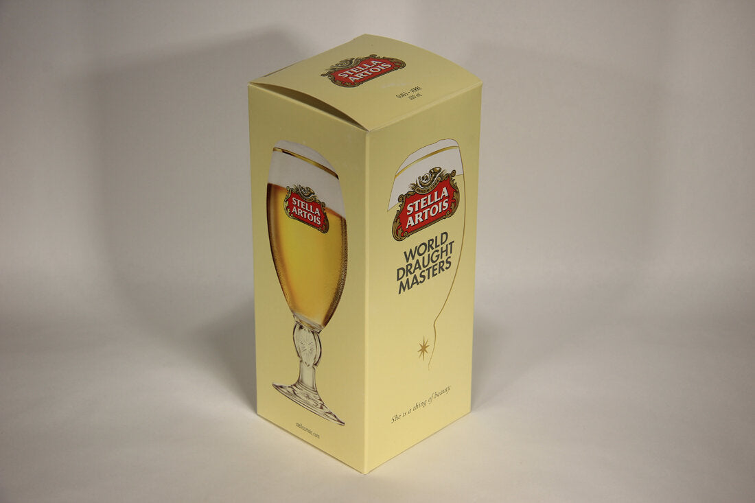 Stella Artois World Draught Masters Edition Beer Chalice Glass FR-ENG Box Belgium L009628