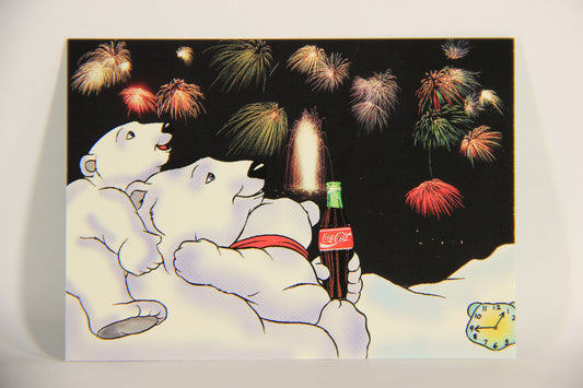 Coca-Cola Polar Bears 1996 Trading Card #25 Fireworks Display L009709