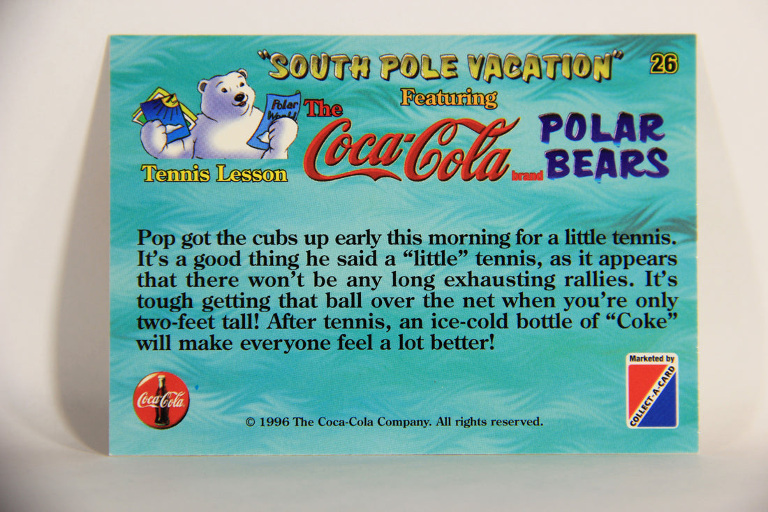 Coca-Cola Polar Bears 1996 Trading Card #26 Tennis Lesson L009710