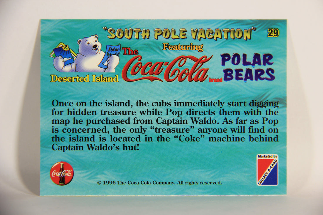 Coca-Cola Polar Bears 1996 Trading Card #29 Deserted Island L009713