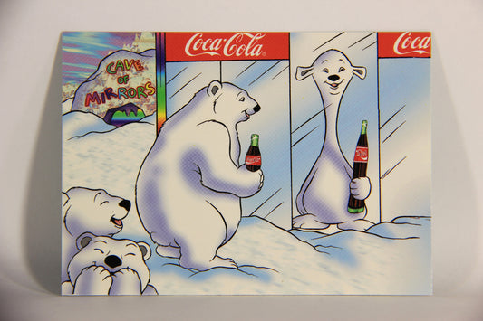 Coca-Cola Polar Bears 1996 Trading Card #31 Funny Mirrors L009715