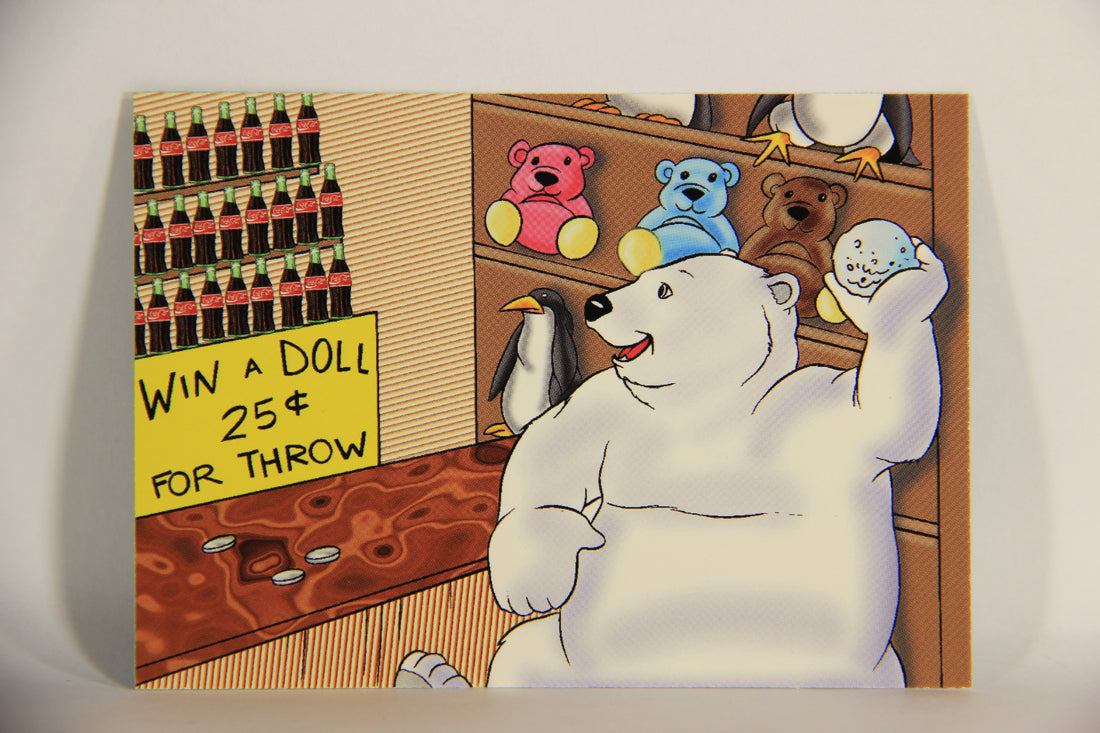 Coca-Cola Polar Bears 1996 Trading Card #37 Baseball Toss L009721