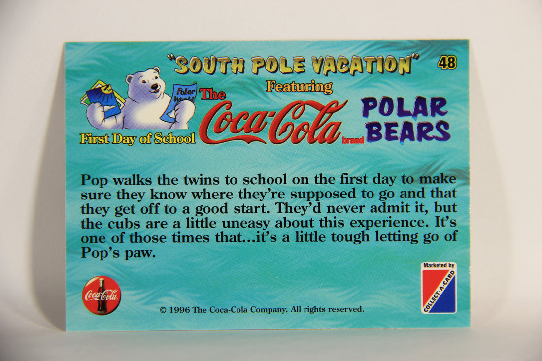 Coca-Cola Polar Bears 1996 Trading Card #48 First Day Of School L009732