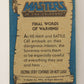 Masters Of The Universe MOTU 1984 Trading Card #20 Final Words Of Warning ENG L009754