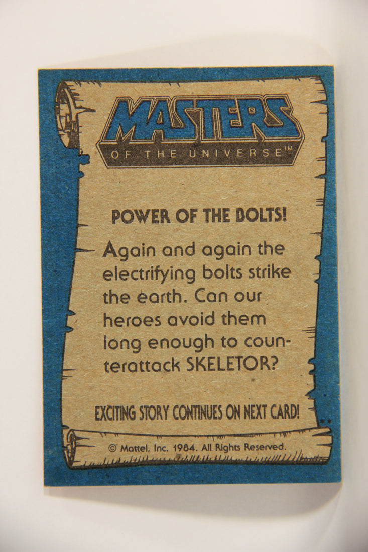 Masters Of The Universe MOTU 1984 Trading Card #39 Power Of The Bolts ENG L009773