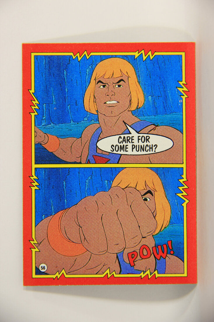 Masters Of The Universe MOTU 1984 Trading Card #56 He-Man Strikes Back ENG L009790