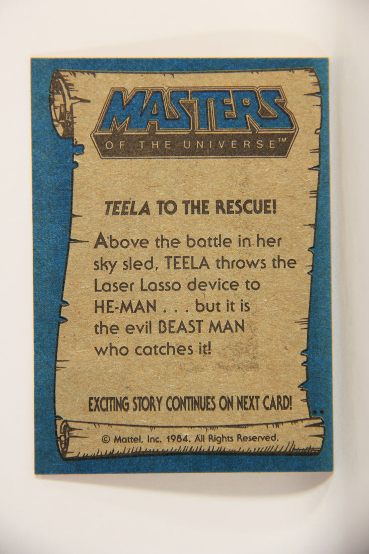 Masters Of The Universe MOTU 1984 Trading Card #61 Teela To The Rescue ENG L009795