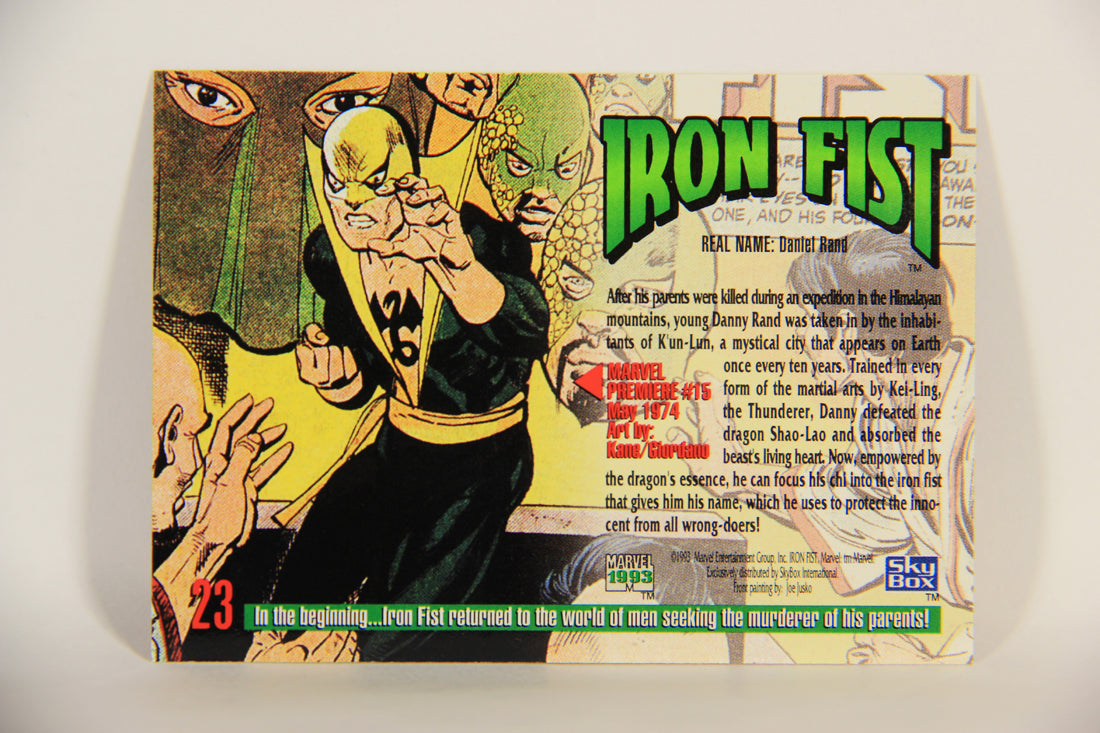 1993 Marvel Masterpieces Iron Fist deals Card.