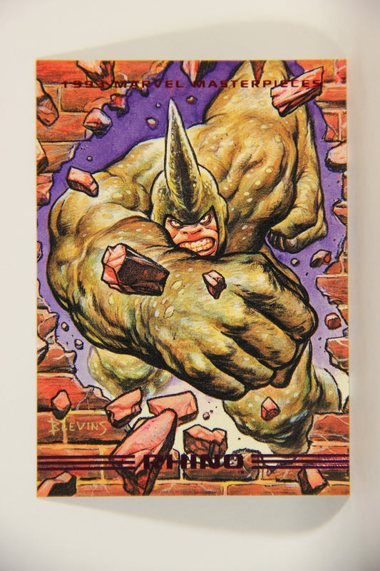 Marvel Masterpieces 1993 Trading Card #48 Rhino ENG SkyBox L009976