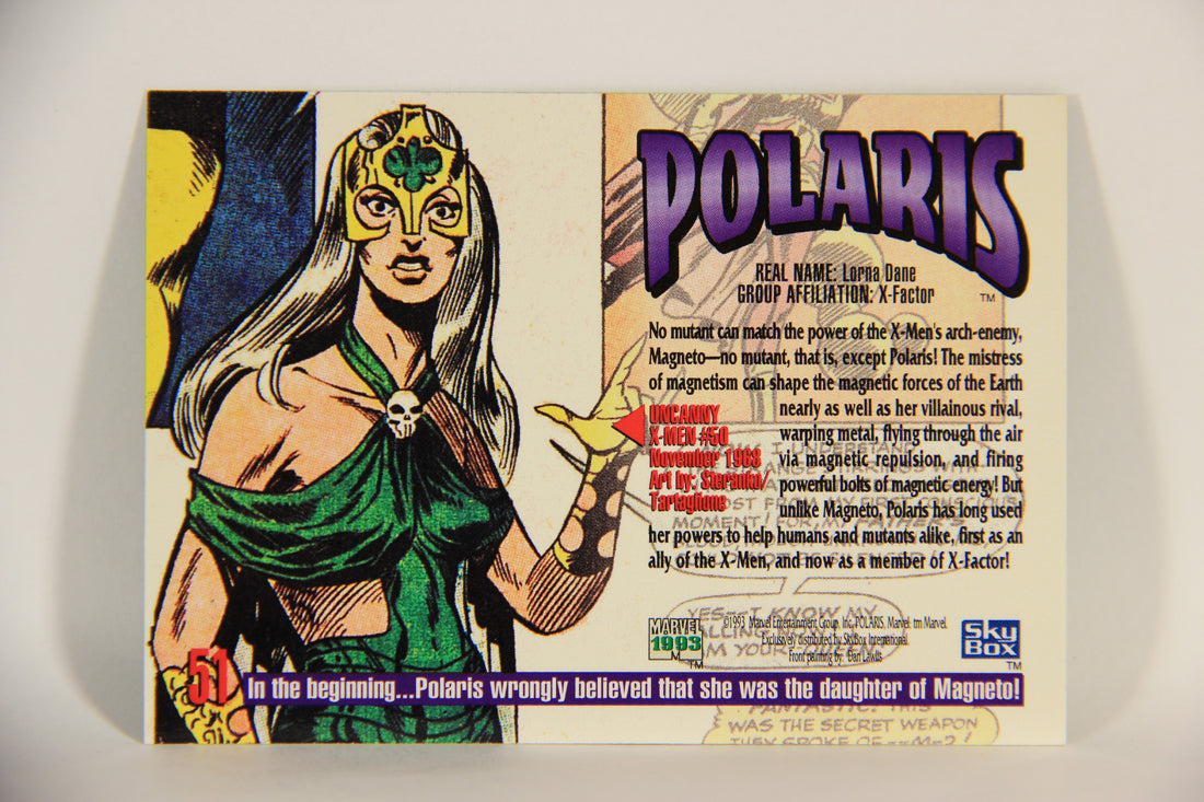 Marvel Masterpieces 1993 Trading Card #51 Polaris ENG SkyBox L009979