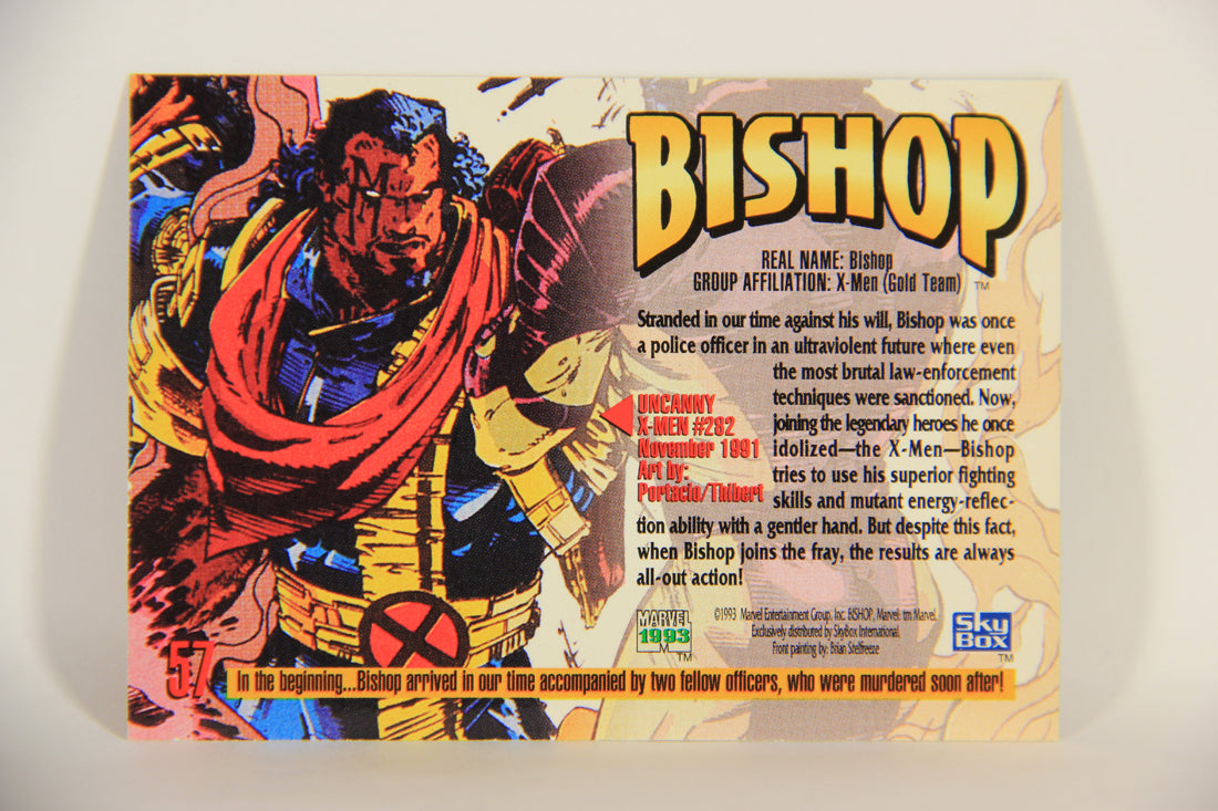 Marvel Masterpieces 1993 Trading Card #57 Bishop ENG SkyBox L009985