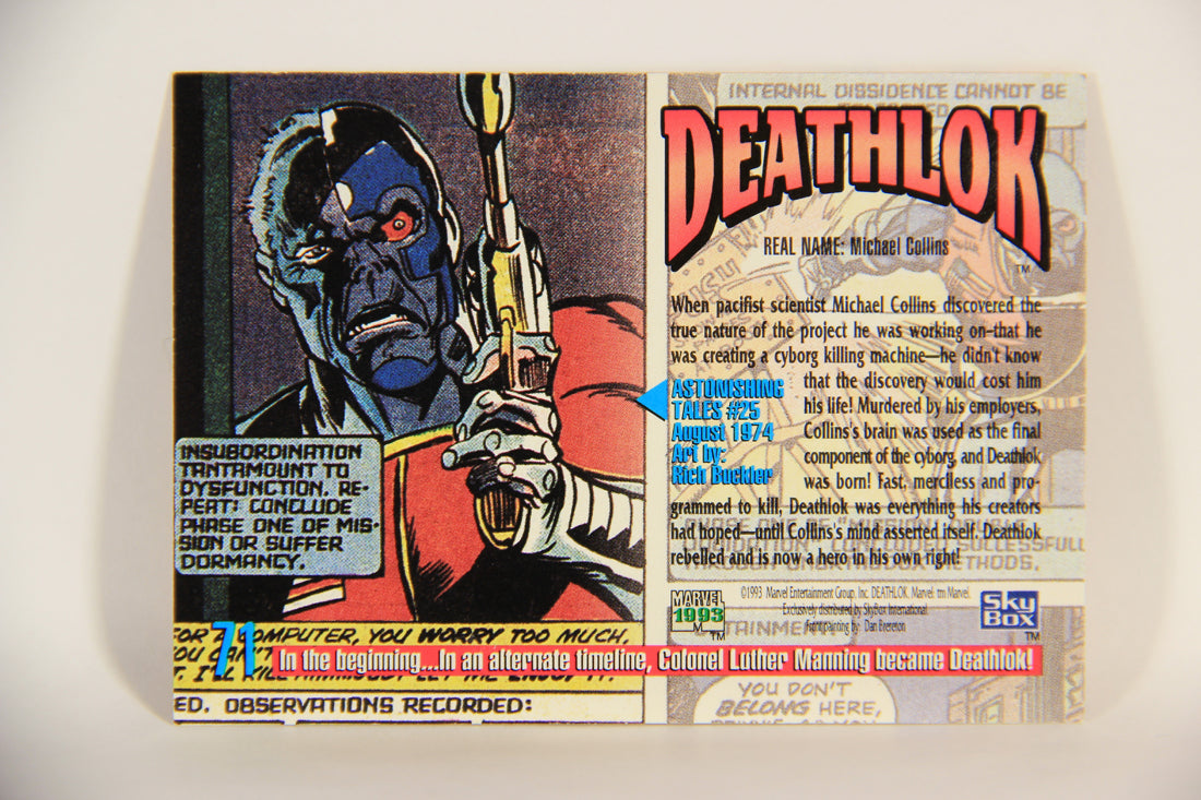 Marvel Masterpieces 1993 Trading Card #71 Deathlok ENG SkyBox L009999