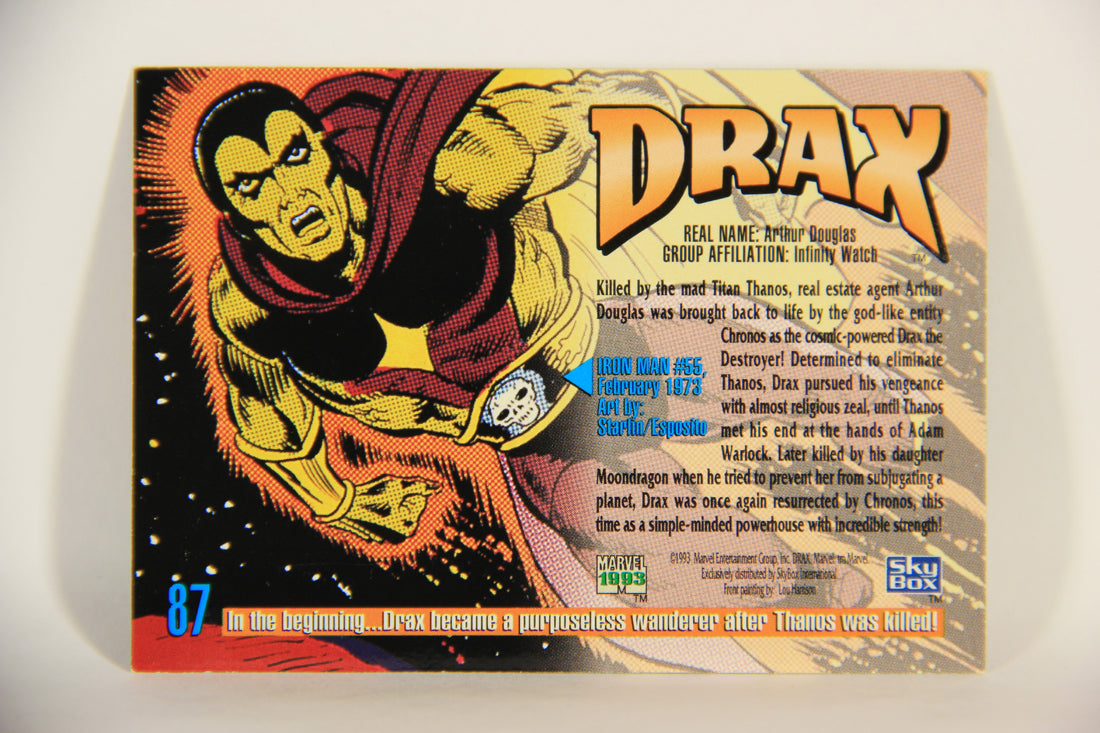 Marvel Masterpieces 1993 Trading Card #87 Drax ENG SkyBox L010015