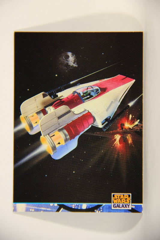 Star Wars Galaxy 1994 Topps Card #198 The A-Wing Fighter Artwork ENG L010044