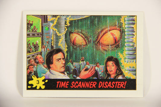 Dinosaurs Attack 1988 Vintage Trading Card #3 The Scanner Disaster ENG L010047