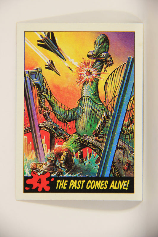 Dinosaurs Attack 1988 Vintage Trading Card #4 The Past Comes Alive ENG L010048