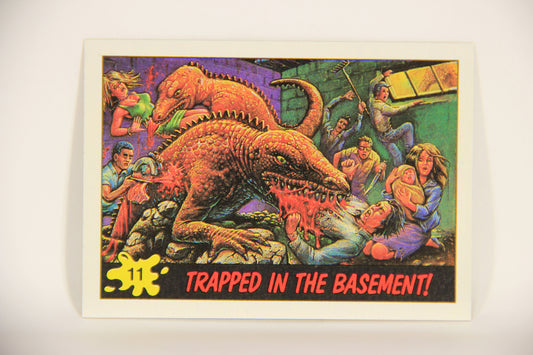 Dinosaurs Attack 1988 Vintage Trading Card #11 Trapped In The Basement ENG L010055