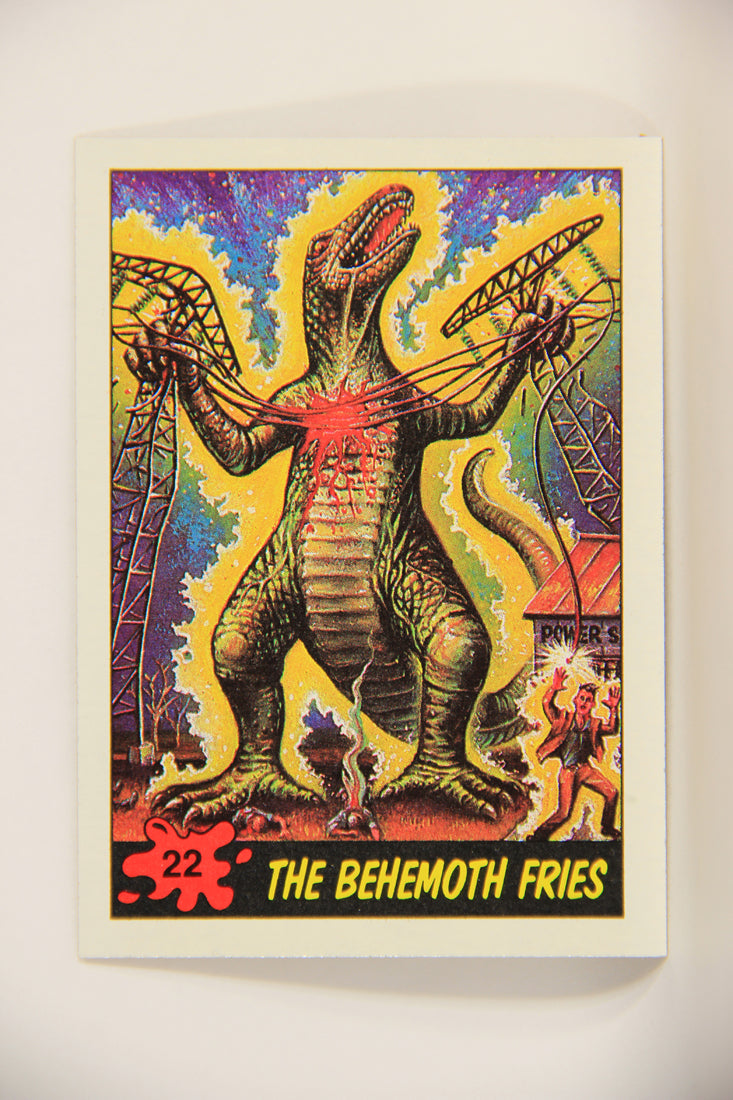 Dinosaurs Attack 1988 Vintage Trading Card #22 The Behemoth Fries ENG L010066