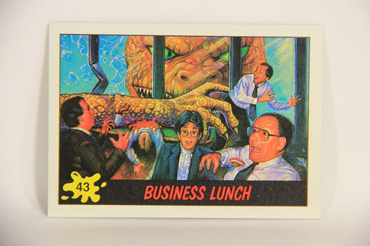Dinosaurs Attack 1988 Vintage Trading Card #43 Business Lunch ENG L010087