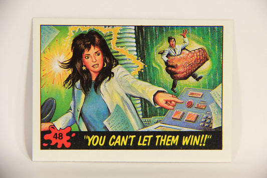 Dinosaurs Attack 1988 Vintage Trading Card #48 You Can't Let them Win ENG L010092