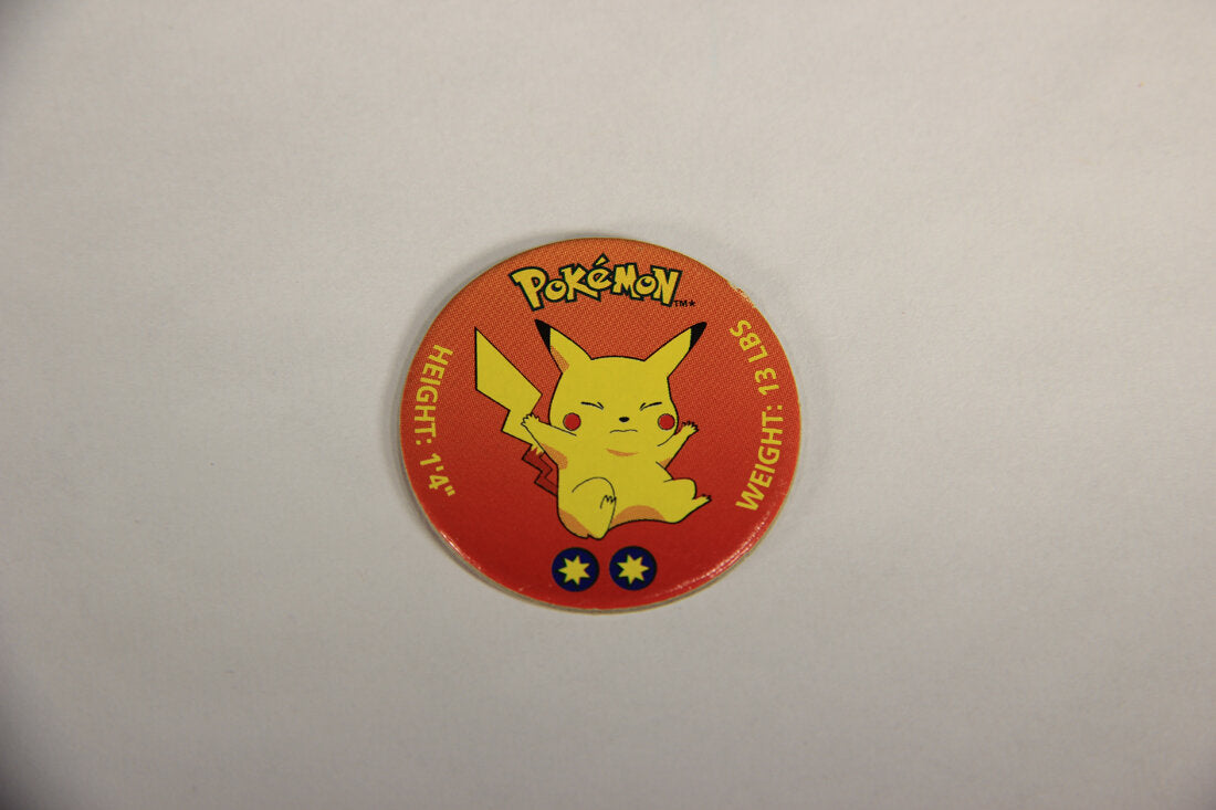 Pokemon 1998 Pikachu Generation 1 Tomy Figure With Pog Disc L010151