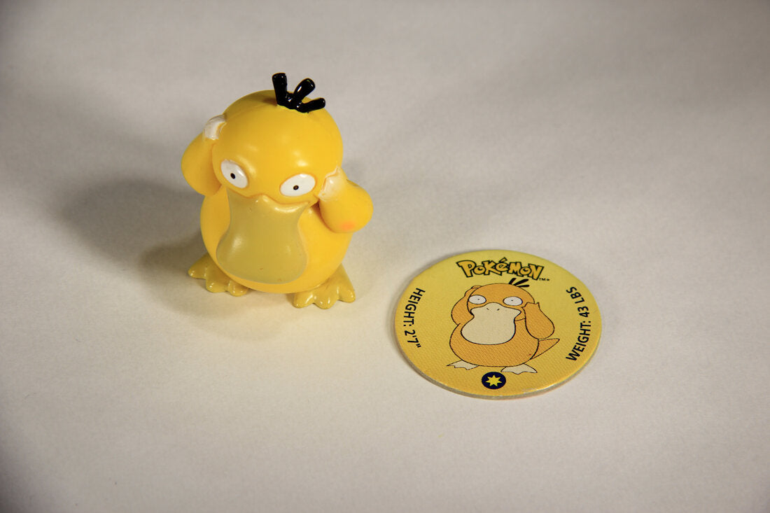 Pokemon 1998 Psyduck Generation 1 Tomy Figure With Pog Disc L010157