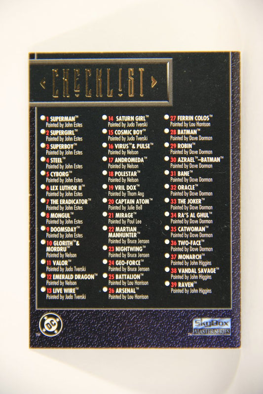 DC Master Series 1994 Trading Card #90 Checklist ENG L010501
