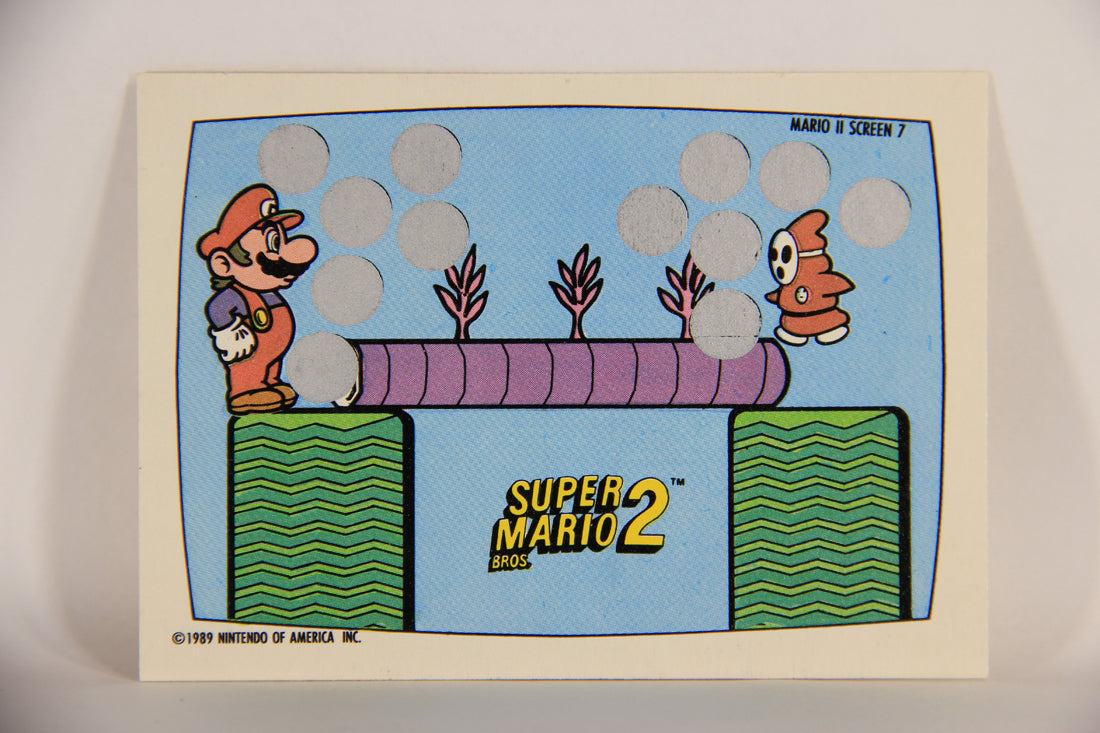 Super Mario Bros 2 Nintendo 1989 Scratch-Off Card Screen #7 Of 10 ENG L010575