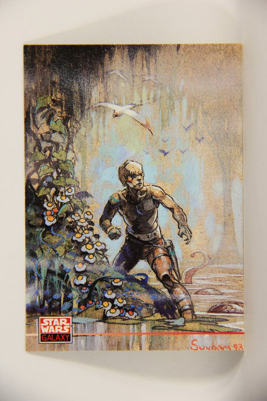 Star Wars Galaxy 1994 Topps Trading Card #267 Luke On Dagobah Artwork ENG L010628