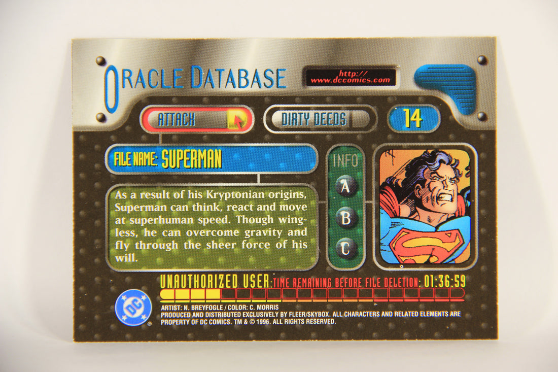 DC Outburst Firepower 1996 Trading Card #14 Superman Embossed Card L010633