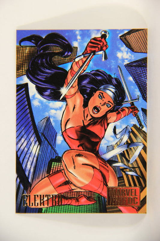 DC Versus Marvel Comics 1995 Trading Card #3 Elektra ENG L010892