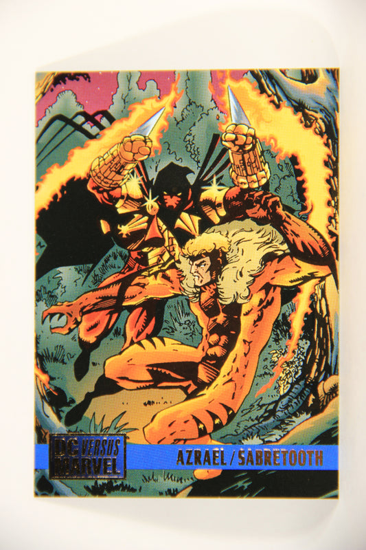 DC Versus Marvel Comics 1995 Trading Card #52 Azrael Vs Sabretooth ENG L010911