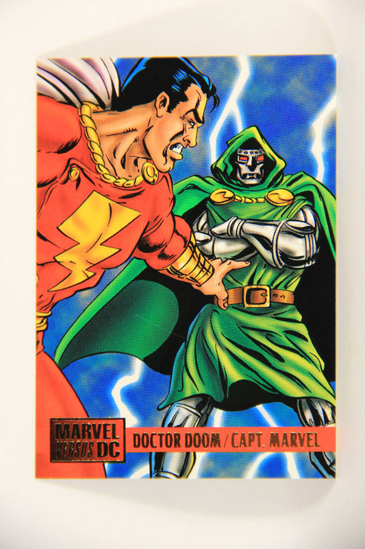 DC Versus Marvel Comics 1995 Trading Card #77 Doctor Doom Vs Captain Marvel ENG L010921