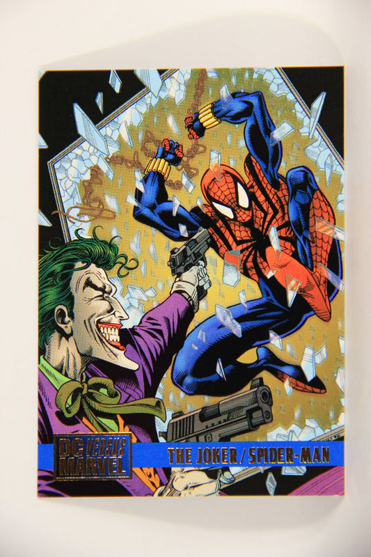 DC Versus Marvel Comics 1995 Trading Card #78 The Joker Vs Spider-Man ENG L010922