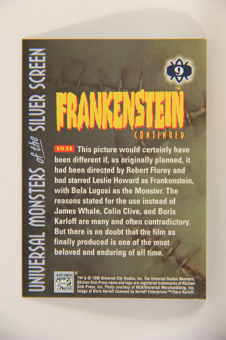 Universal Monsters Of The Silver Screen 1996 Card #9 Frankenstein 1931 Boris Karloff L010933